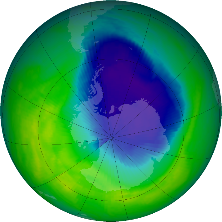 Ozone Map 2000-10-23